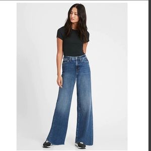 Banana Republic High Rise Wide Leg Light Wash Jeans